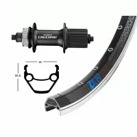 Roue Arrière 26 Pouces Avec Moyeu Shimano Deore Pour Frein à Disque Centerlock Et Jante Exal ZX 19