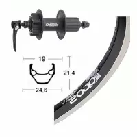 Ryde - Rigida Roue Arrière 700 Mm Avec Moyeu Shimano Deore Pour Frein à Disque 6 Trous Et Jante Rigida Zac 2000 Disc