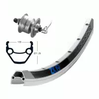 Roue Avant 700 Mm Avec Moyeu Dynamo Shimano DH-3N72 Et Jante Exal ZX 19